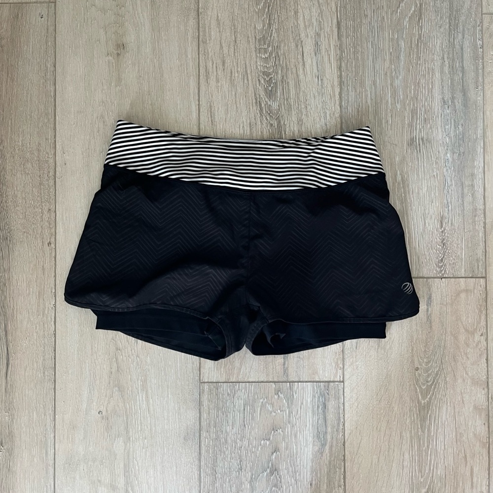 MPG Black and White Striped shorts NWOT